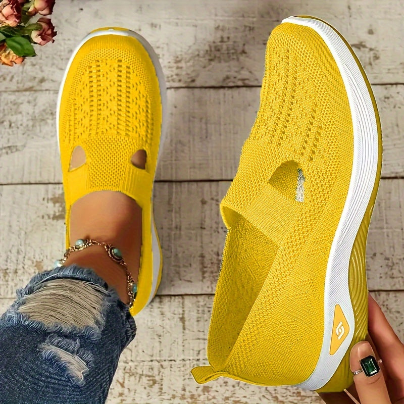 Modische Leichte Strick-Cut-Out Sneaker für Damen | Perfekt für lässige Tage