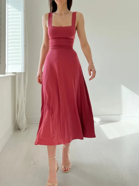 Josephine - Elegantes ärmelloses A-Linien-Midikleid – Zeitloser Chic | Fit-and-Flare Midikleid – Perfekt für jeden Anlass