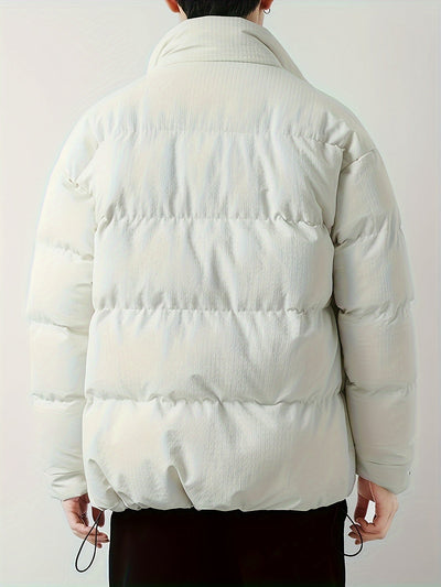 Warme Baumwoll Bandkragen Zip-Up Winterjacke Für Herren | Perfekt für Outdoor-Aktivitäten