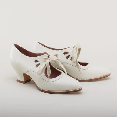 Dellia - Elegante Damen Retro Schuhe Niedriger Absatz