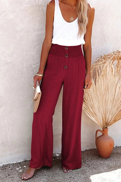 Orvyn - Lässig. Elegant. Sommerleicht. – Die hochtaillierte Damenhose mit weitem Bein