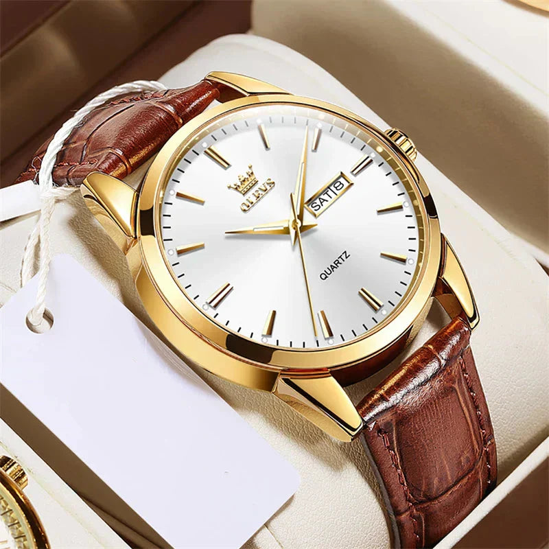 van Baerle® - Luxuriöse Business-Leder-Uhr
