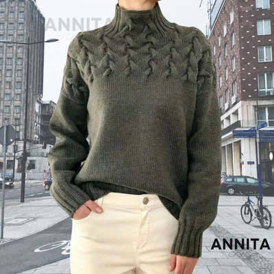 Stilvoll Baumwollrollkragen Gestrickter Pullover Für Damen | Perfekt für Casual Days