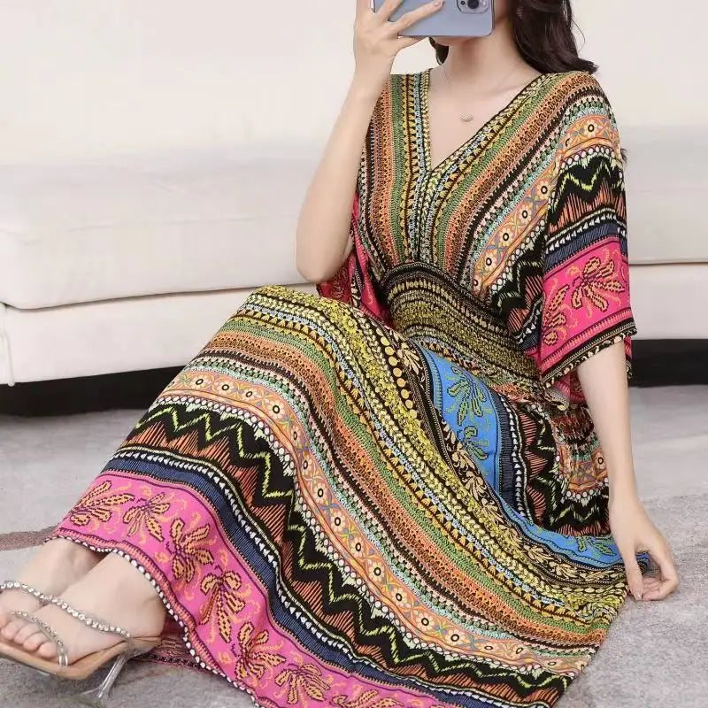 Basellia - Maxi-Kleid Retro & Casual