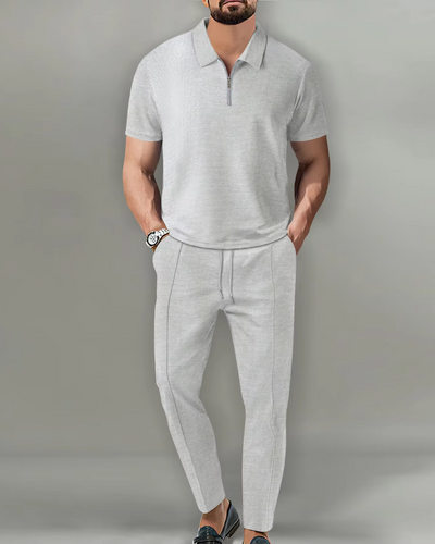 2 Piece Zip Polo Set