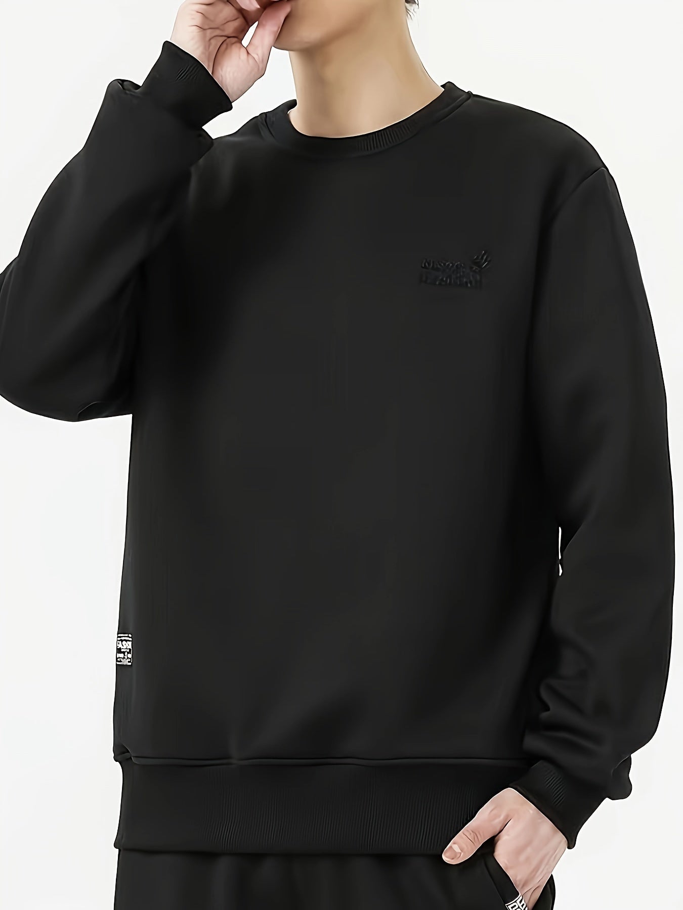 Lässiger einfarbiger Baumwolle Sweatshirt für Männer | Ideal für jeden Tag