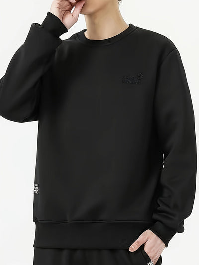 Lässiger einfarbiger Baumwolle Sweatshirt für Männer | Ideal für jeden Tag