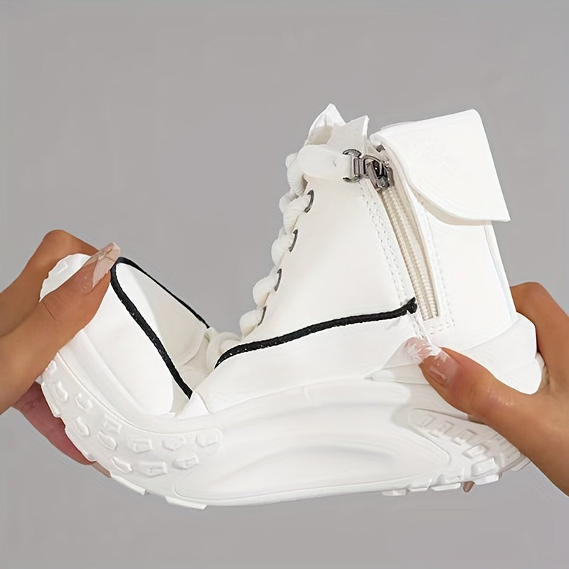Lässige High-Top Plateau-Sneaker für Damen | Perfekt für lässige Tage