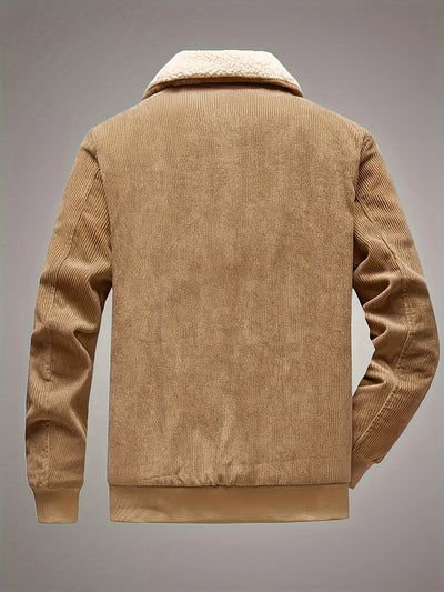 Lässige Mit Etikett Patch Fleece Gefütterte Winterjacke Für Herren | Perfekt für Outdoor-Aktivitäten