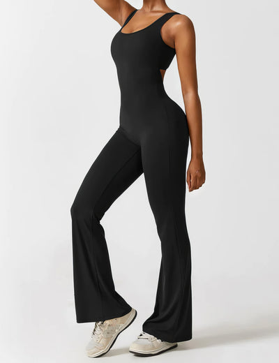 Ausgestellter Jumpsuit mit V-Rücken für Damen