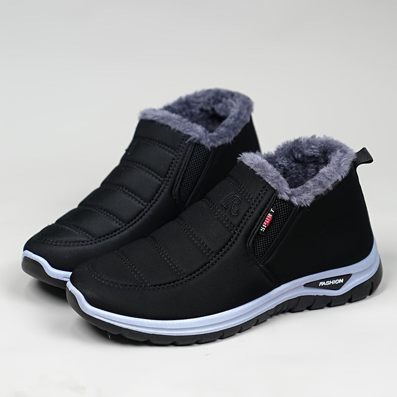 Winterschuhe Herren | Slip-On Mittlerer Schnitt Mit Elastikseitenteilen