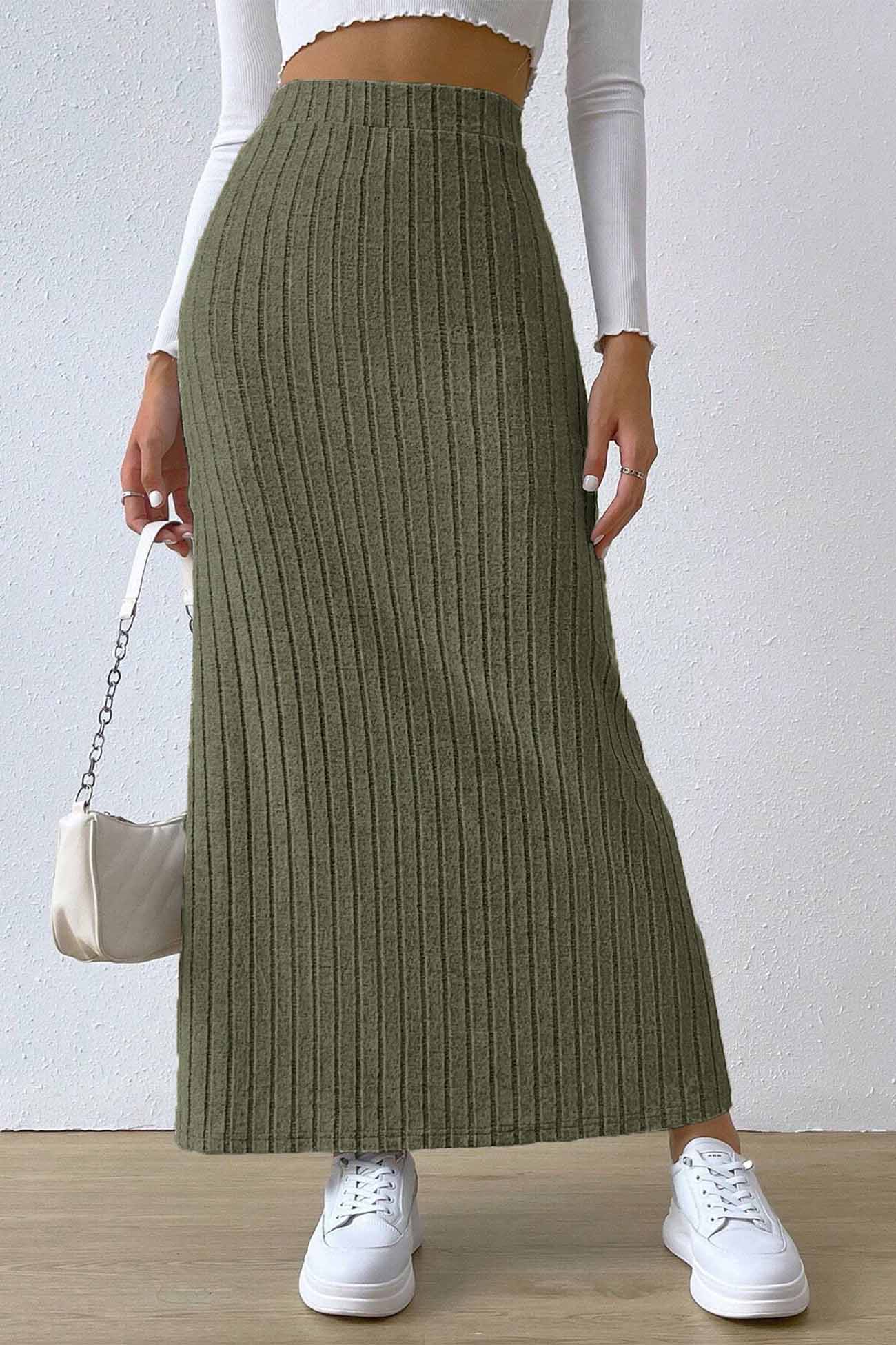 Ilven - Elegant Vielseitig Komfortabel. – Der gestrickte Rock mit Schlitz