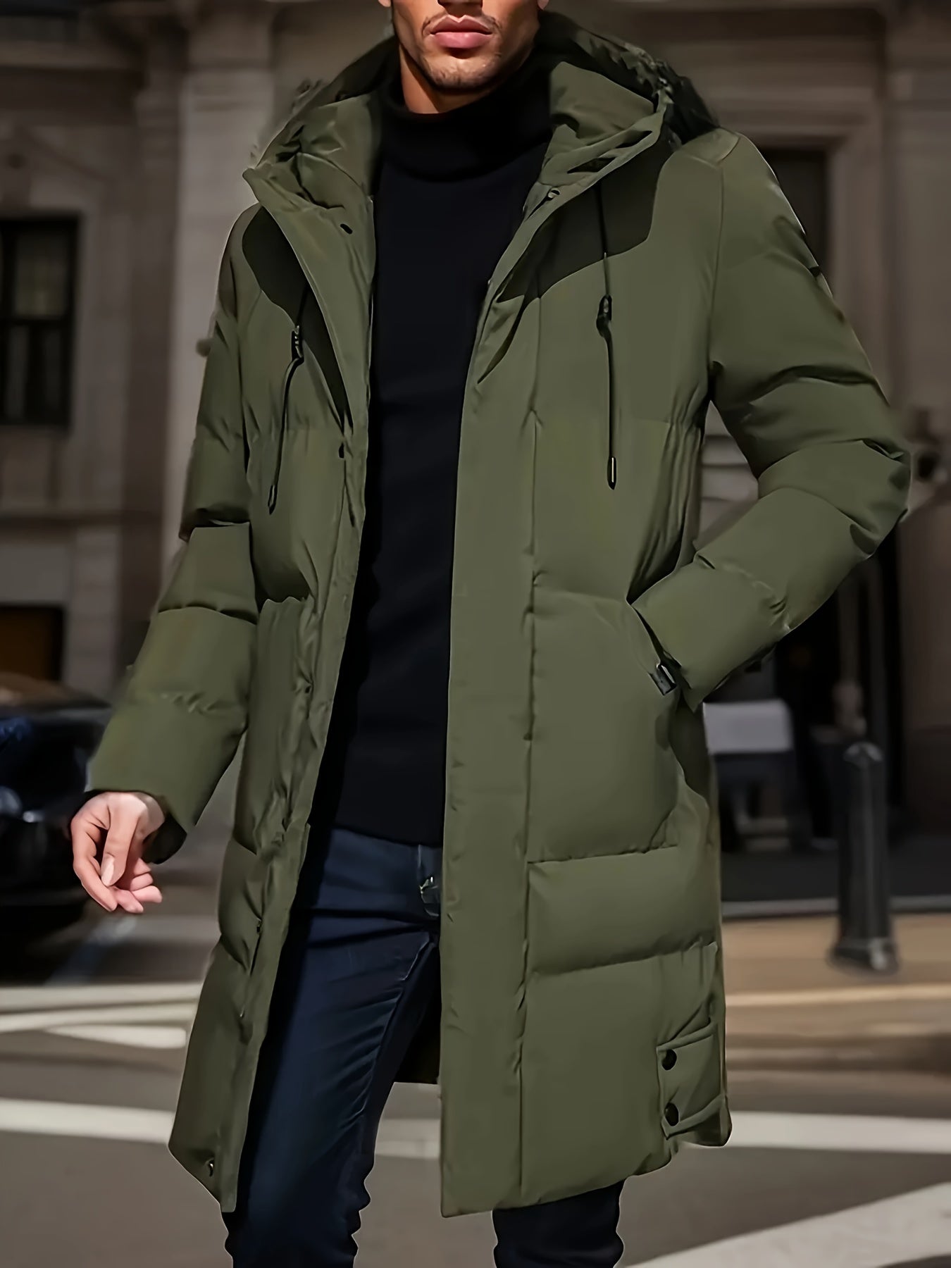 Warme Solide Kleur Puffer Winter Jacke Für Herren | Perfekt für Outdoor-Aktivitäten