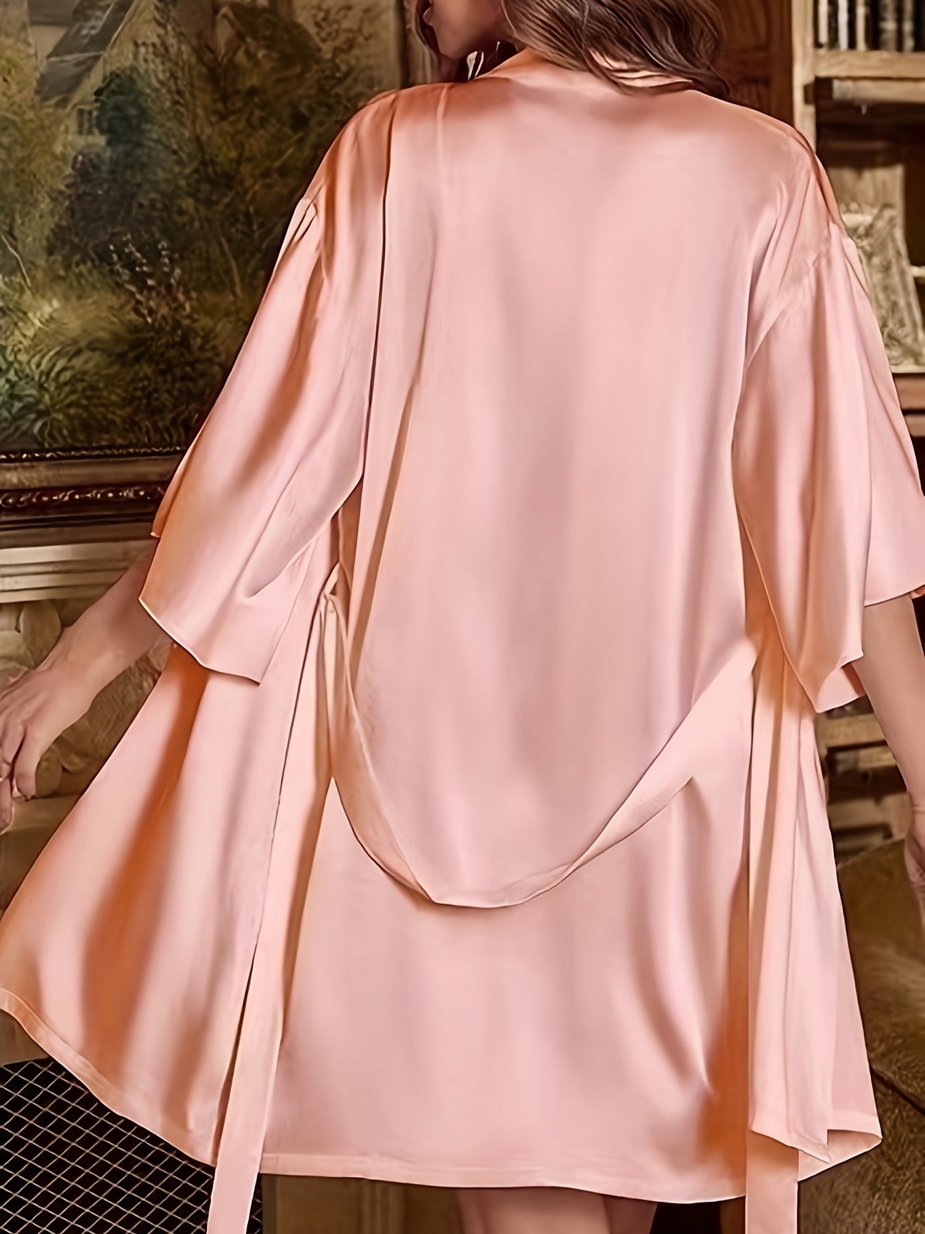 Bequemes Satin Schlafrobe & Kleid Pyjama Set Für Damen | Perfekt für den Alltag