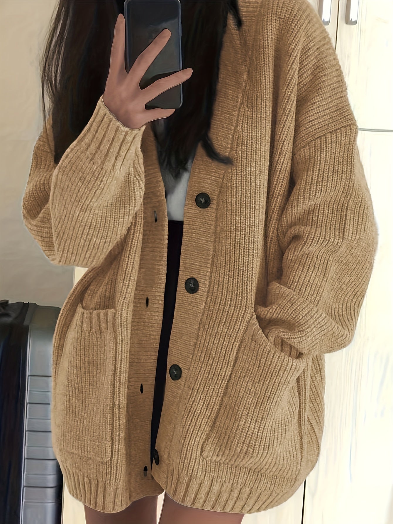 Eleganter warmer Baumwollstrickwaren-Cardigan für Damen | Ideal für jede Jahreszeit