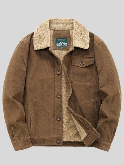 Warme Fleece-Knopf Outdoorjacke Leicht Mit Brusttasche Für Herren | Perfekt für Outdoor-Aktivitäten