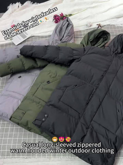 Casual Reißverschlussleiste Mit Taschen Winterjacke Für Herren | Perfekt für Winter