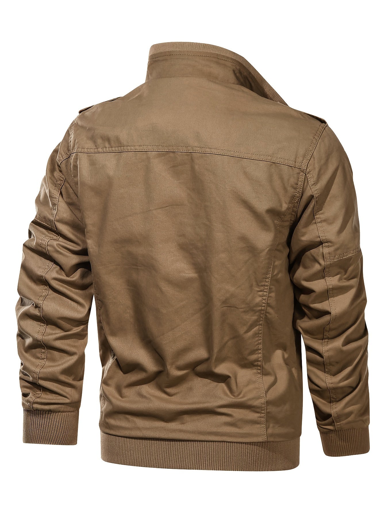 Warme Unifarbene Multi-Taschen Outdoorjacke Für Winter Für Herren | Perfekt für Outdoor-Aktivitäten