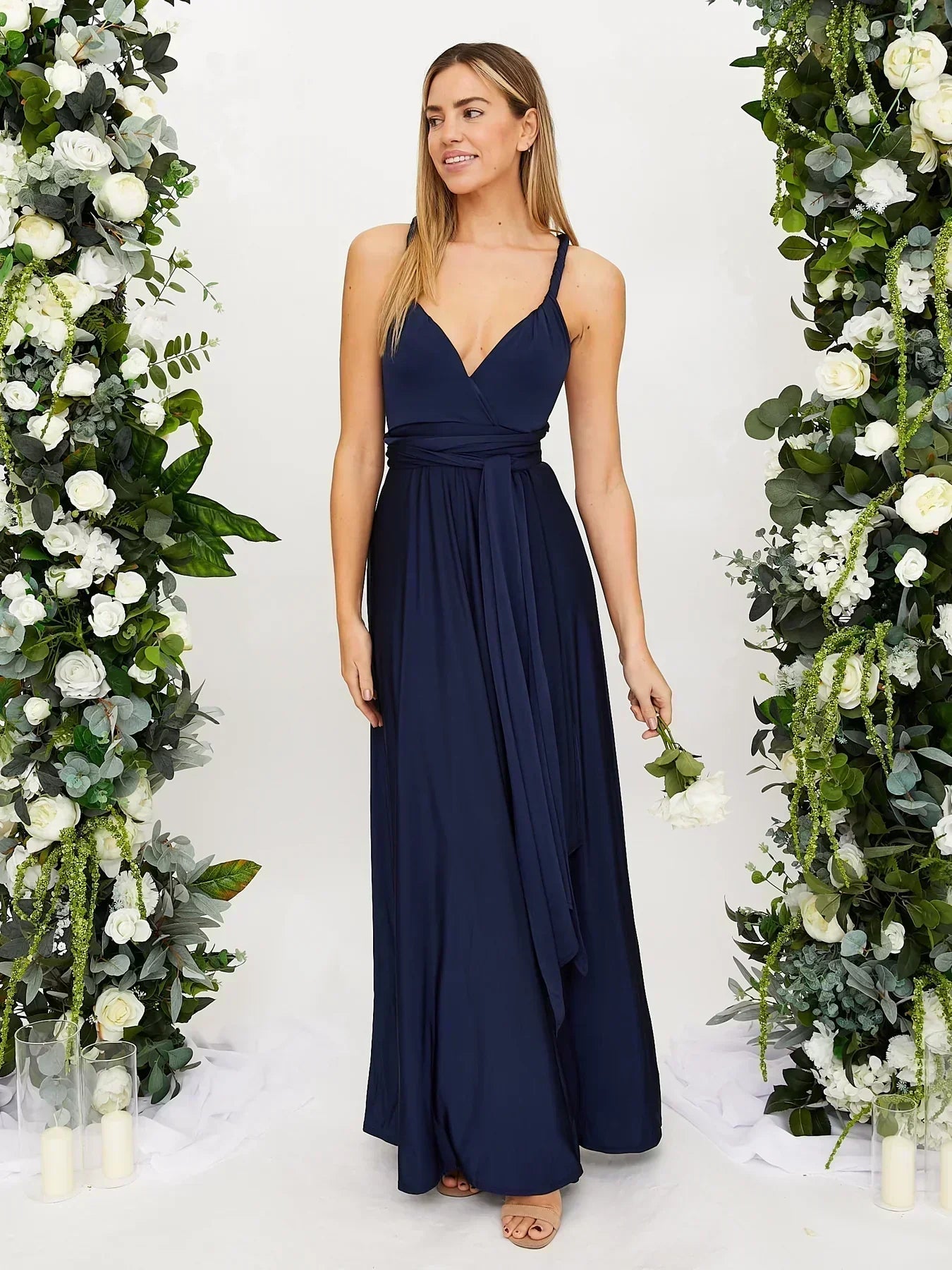 Angela - Elegantes Ärmelloses Langes Maxikleid