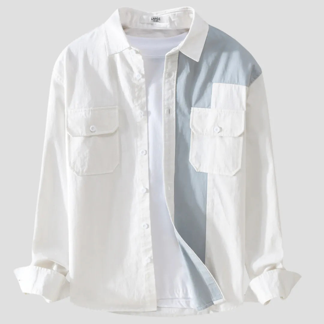 COUTURE™ PATCHWORK LANGARMHEMD