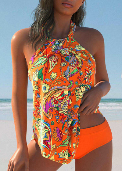 Elegante Tie-Dye Badedragt Mit Kreuzigen Trägern – Letzter Tag, 80% Rabatt