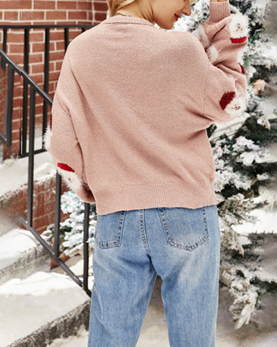 Bequemer Baumwollpullover Weihnachten Für Damen | Ideal für Winter