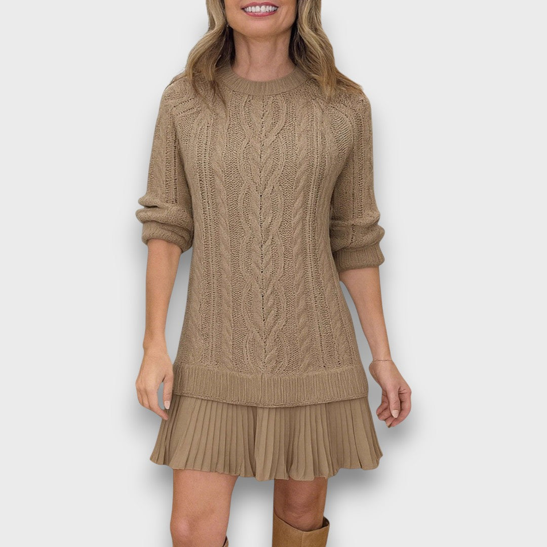 Valentina – Strickkleid mit Tüllsaum