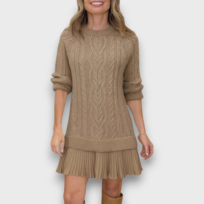 Valentina – Strickkleid mit Tüllsaum