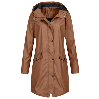 Casual Hooded Langer Winddichter Trenchcoat für Damen | Ideal für den Winter