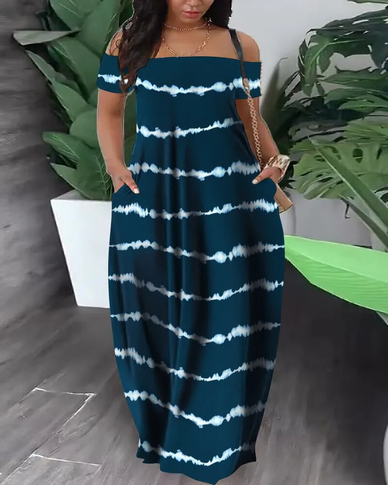 Tanya - Plus Size Safari Kleid Farbenfroh