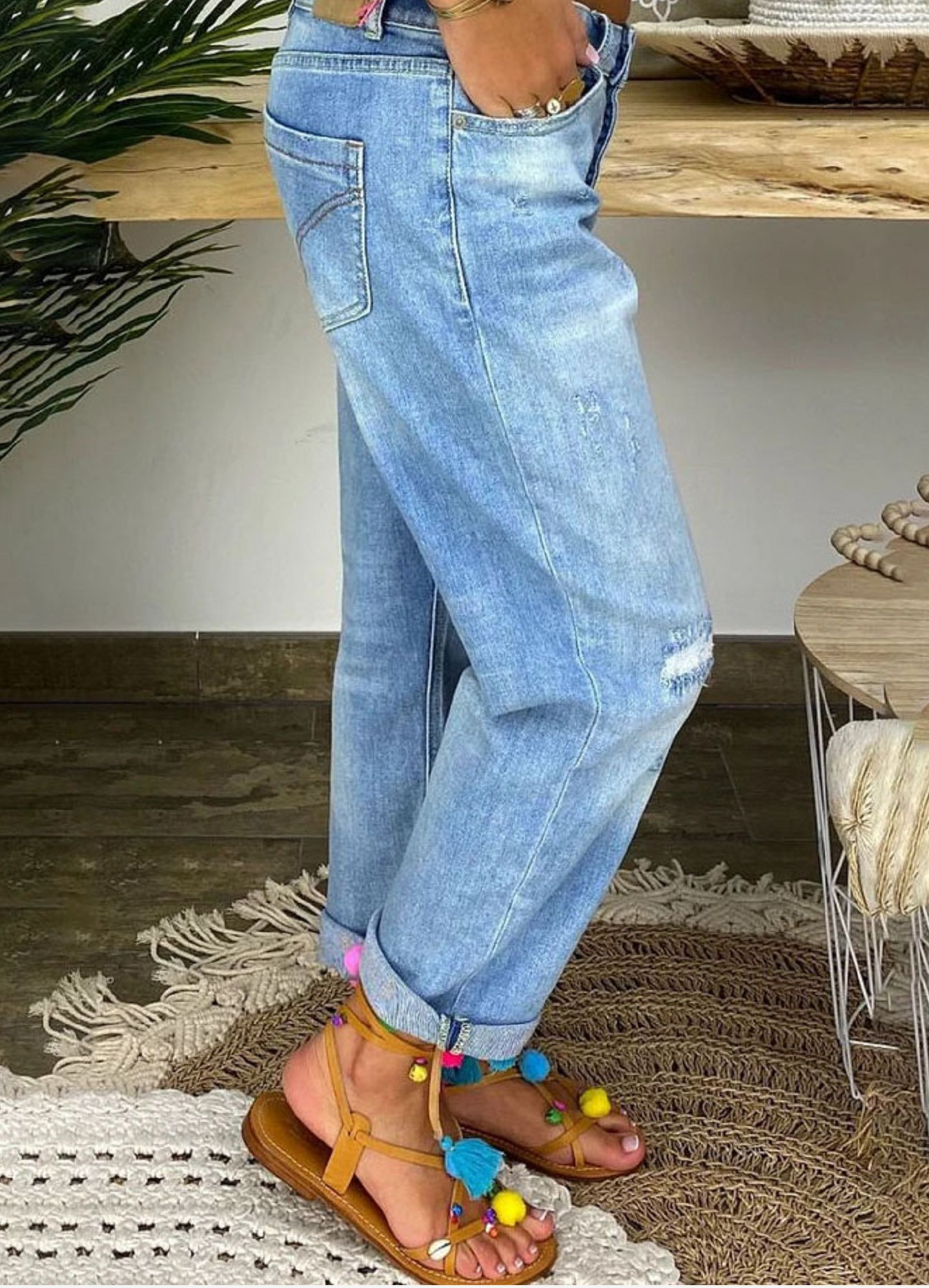 Honora - Gerade geschnittene Hose mit weitem Bein für Damen