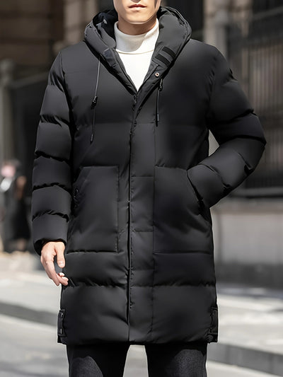 Casual Lange Kapuzen Puffer Winterjacke Für Herren | Perfekt für Wintertage