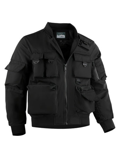 Taktische Multi-Taschen Cargo-Windbreaker-Outdoorjacke Für Herren | Perfekt für Outdoor-Aktivitäten