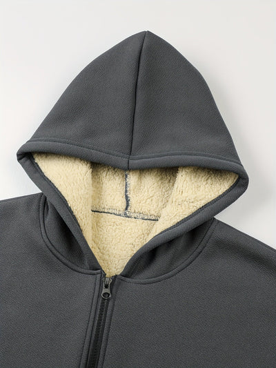Warmer Fleece Gefütterter Trainingsanzug Mit Stehkragen Reißverschlussjacke Und Sporthose Für Herren | Perfekt für casual days