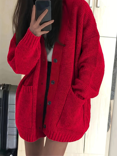 Eleganter warmer Baumwollstrickwaren-Cardigan für Damen | Ideal für jede Jahreszeit