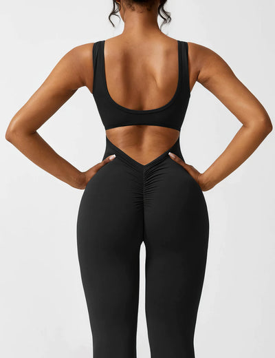 Ausgestellter Jumpsuit mit V-Rücken für Damen