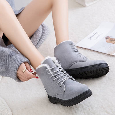 Winterschuhe Damen | Knöchelhoch Mit Schnürverschluss