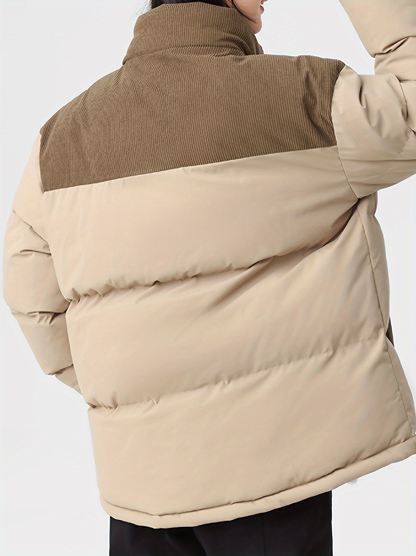 Stilvolle Trendige Colorblock Puffer-Winterjacke Für Herren | Perfekt für Outdoor-Aktivitäten