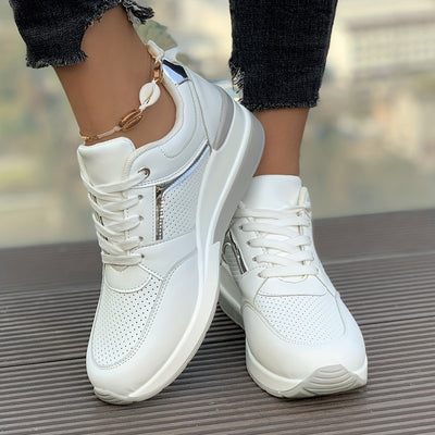 Lässige Einfarbige Freizeitsneaker für Damen | Perfekt für lässige Tage