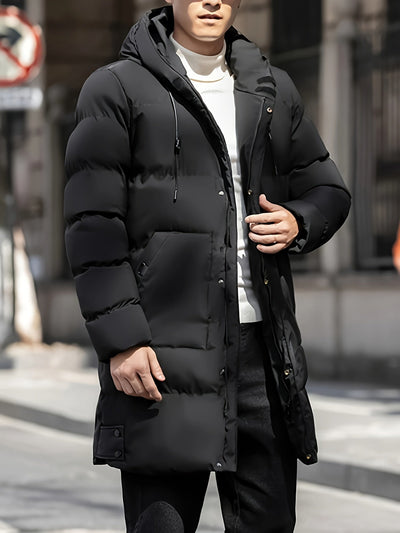 Casual Lange Kapuzen Puffer Winterjacke Für Herren | Perfekt für Wintertage