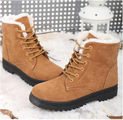 Warme Rutschfeste Schnee Stiefel Mit Schnürsenkeln Für Damen | Perfekt für Outdoor-Aktivitäten