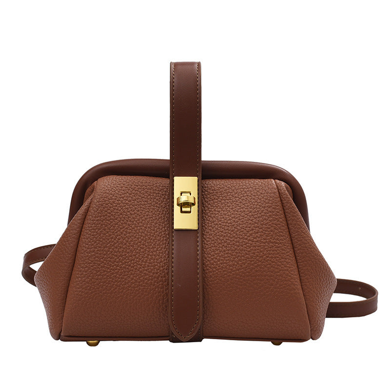 Vivienne - Schlichte PU-Schultertasche, trendige Tasche