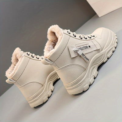 Winterschuhe Damen Stiefel | High-Top mit Lace-Up und Profilsohle