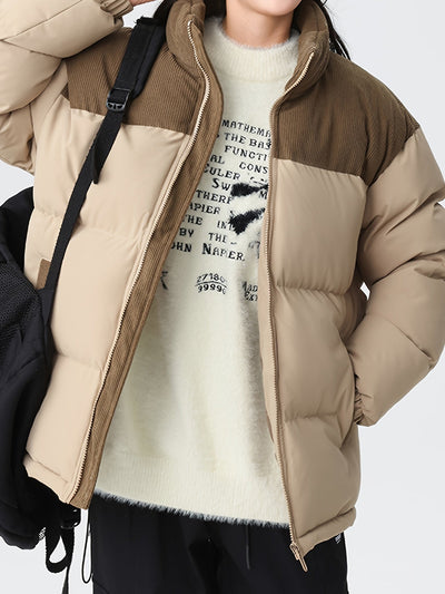 Stilvolle Trendige Colorblock Puffer-Winterjacke Für Herren | Perfekt für Outdoor-Aktivitäten