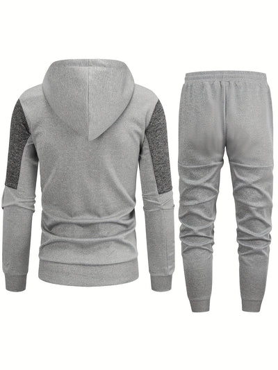 Casual Vollständiger Reißverschluss Hoodie Und Jogginghose Trainingsanzug Für Herren | Perfekt für Freizeitaktivitäten