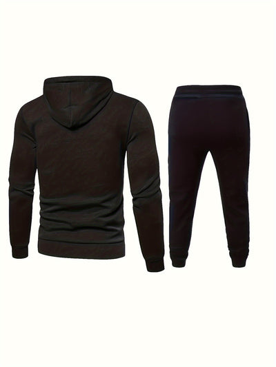 Casual Sportlicher Trainingsanzug Hoodie Und Kordelzughose Für Herren | Perfekt für Casual Days