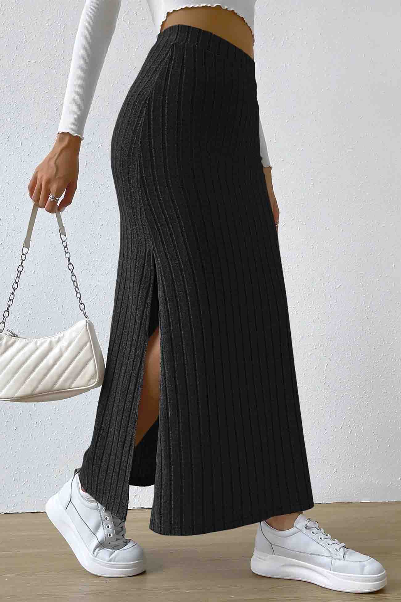 Ilven - Elegant Vielseitig Komfortabel. – Der gestrickte Rock mit Schlitz