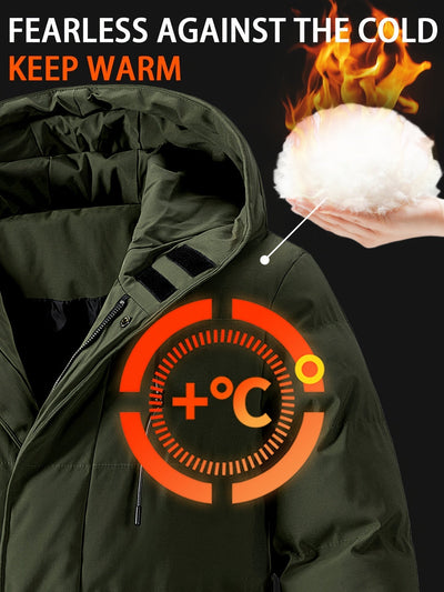 Warme Verdikte Midden-Lange Winter Jacke Für Herren | Perfekt für Freizeitaktivitäten