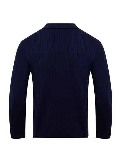 Stylisches Chic Strick-Shirt V-Ausschnitt Baumwolle Sweatshirt für Männer | Ideal für jeden Anlass