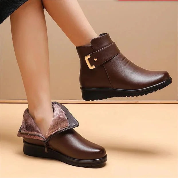 Winterschuhe Damen | Knöchelhoch Mit Metallschnalle